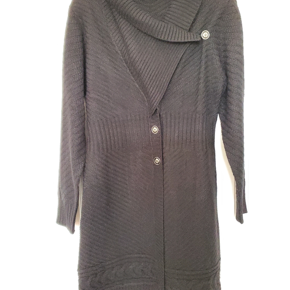 Antthony Originals Black Sweater Coat, Size XS, EUC